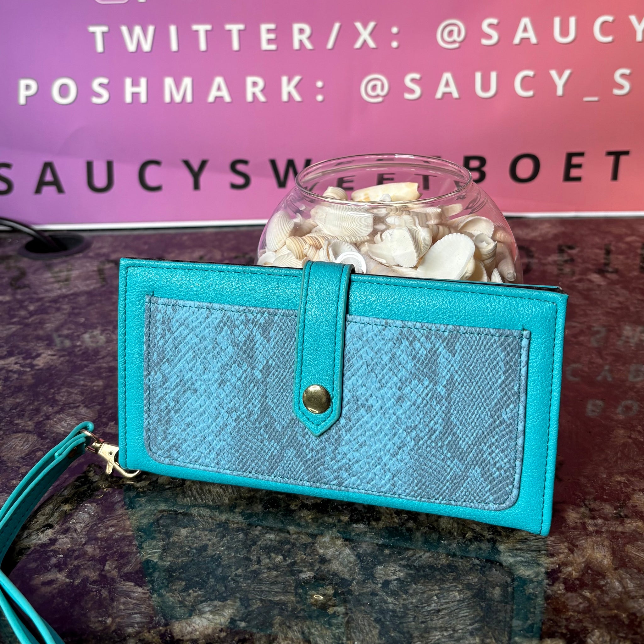 Blue wallet